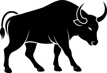 vector illustration of a bull isolated