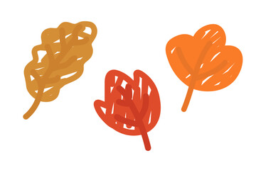 Naive Leaf Drawing in Kids Style