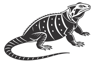 Chuckwallas sihouette black vector