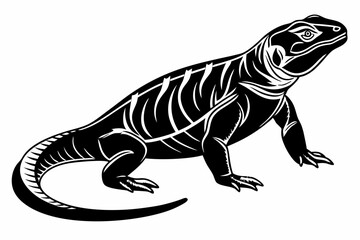 Chuckwallas sihouette black vector
