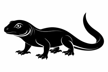 Chuckwallas sihouette black vector