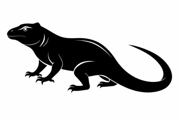 Chuckwallas sihouette black vector