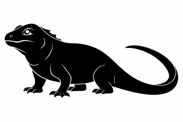 Chuckwallas sihouette black vector