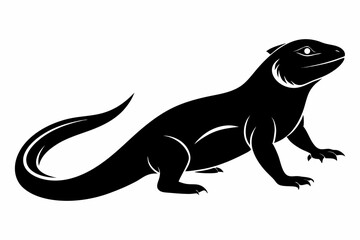 Chuckwallas sihouette black vector