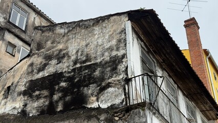 Aging facade of a forgotten sanctuary, whispers of bygone livelihoods, urban exploration, and Dia...