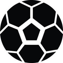 Soccer Ball Silhouette Icon on white background