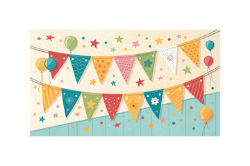 Colorful vector illustration of a birthday gift box with ribbon, perfect for a party celebration card design