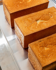 Golden loaves of fluffy sponge cake bask in oven-fresh warmth, whispering tales of festive tea ceremonies and cozy Sunday brunches