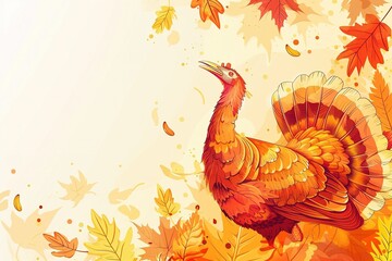 minimalistic design Thanksgiving greeting card or background. vector illustration