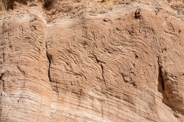 Fototapeta premium Close-up Texture of Beige Canyon Wall