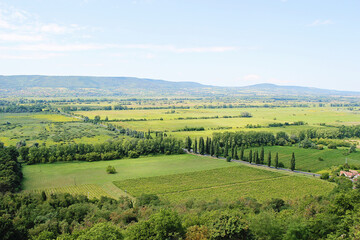 Nature Landscape Aerial View with Balaton Uplands, Hungary