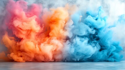 Abstract and dreamlike: A picture of a cloud of ink and color pigment in acrylic, suspended in water.