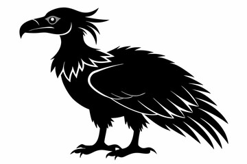 condor bird sihouette black vector