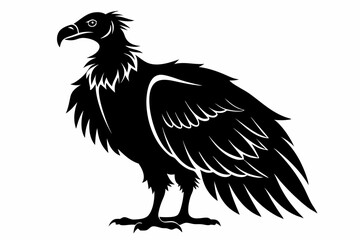 condor bird sihouette black vector