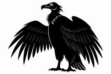 condor bird sihouette black vector