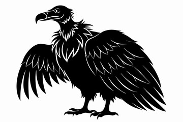 condor bird sihouette black vector