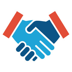 Handshake Deal: Two hands clasp in a strong handshake, symbolizing partnership, agreement, and success.