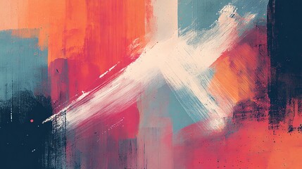 Modern abstract art: An artistic wall background with vibrant colors, textured brush strokes, and a dynamic composition for creative expression.