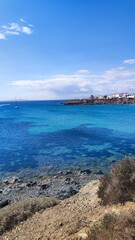 Scenic view of Tabarca Island, Spain, with turquoise waters, rocky coastline and historic charm. A peaceful Mediterranean escape perfect for travel, snorkeling and nature themes