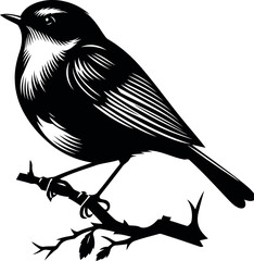 Majestic Robin on a Flowering Branch (8) [Converted].eps