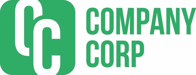 Fototapeta premium Logo Company Corp dynamic corporation green