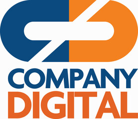 Logo Abstract Company Digital Internet Logotype CD