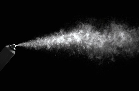 Spraying Aerosol Product Action