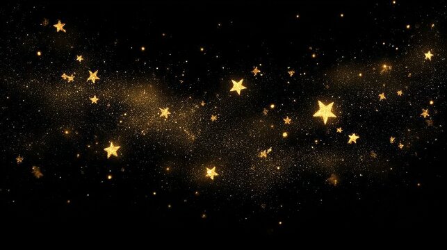 Golden Stars Background Illustration