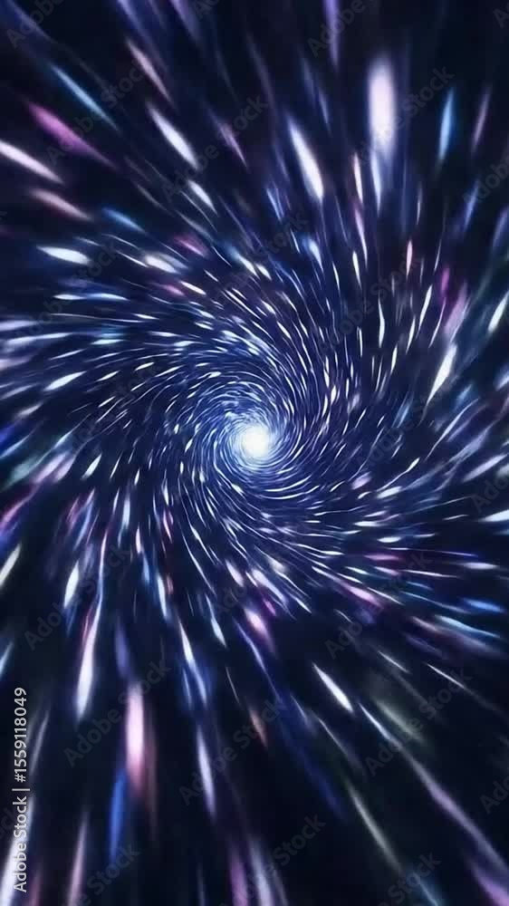 Poster hyperspace jump animation background loop video for space travel and scifi visuals effect footage vi
