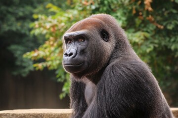 Obraz premium Gorilla Portrait in Natural Habitat