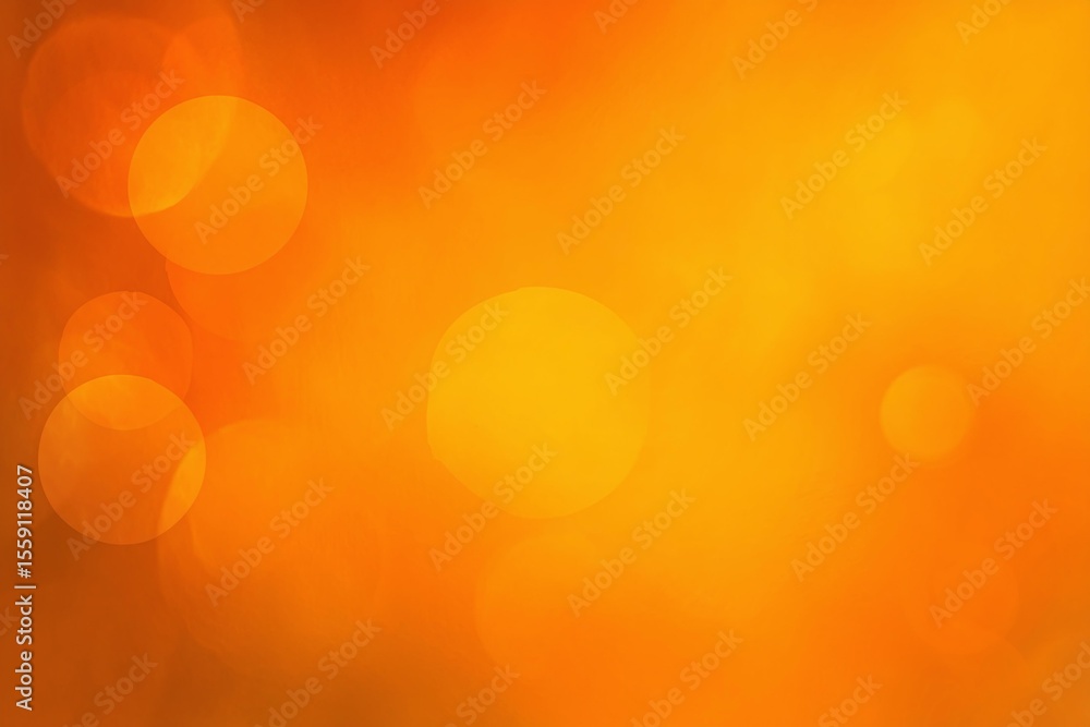 Poster abstract orange background with bokeh