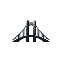 A modern bridge spanning a river, showcasing architectural design against a clear sky