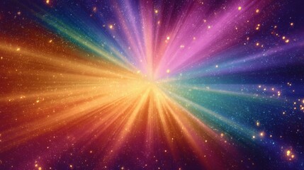 Abstract Colorful Starburst Background Design