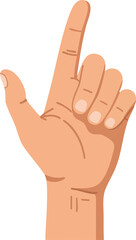 Human hand pointing finger up gesture isolated icon vector illustration design for communication and user interface elements