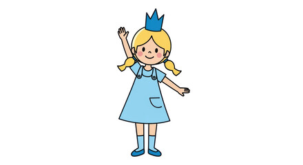 Isolated Princess Cartoon