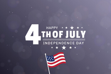 Modern 4th of July Layout with American Flag and Bold Typography