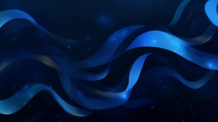 video of digital blue waves moving slowly and undulating - Powered by Adobe