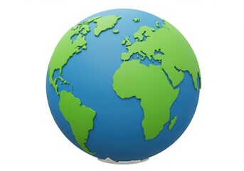 Fototapeta premium Illustration of a globe showing continents and oceans