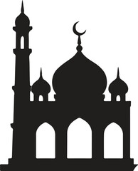 Intricate islamic minaret architectural illustration with geometric patterns
