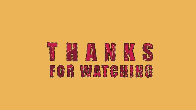 Simple closing animation at the end of the video