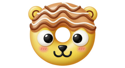Isolated Bear Doughnut