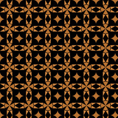 Bronze Star Mosaic – Seamless Geometric Pattern on Black