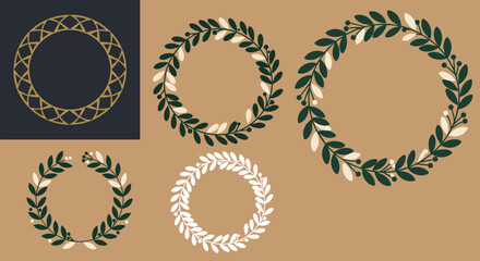 Organic Leafy Wreath Pattern