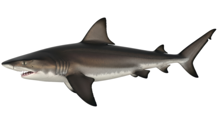 Isolated Great white shark