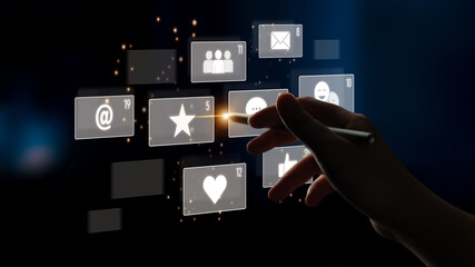 Social media engagement with interaction metrics showing comments, social media reactions, social...