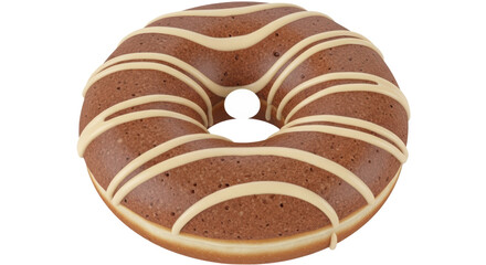 Isolated Chocolate Donut with Glaze