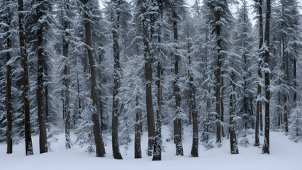 Fototapeta premium Snow-Covered Forest