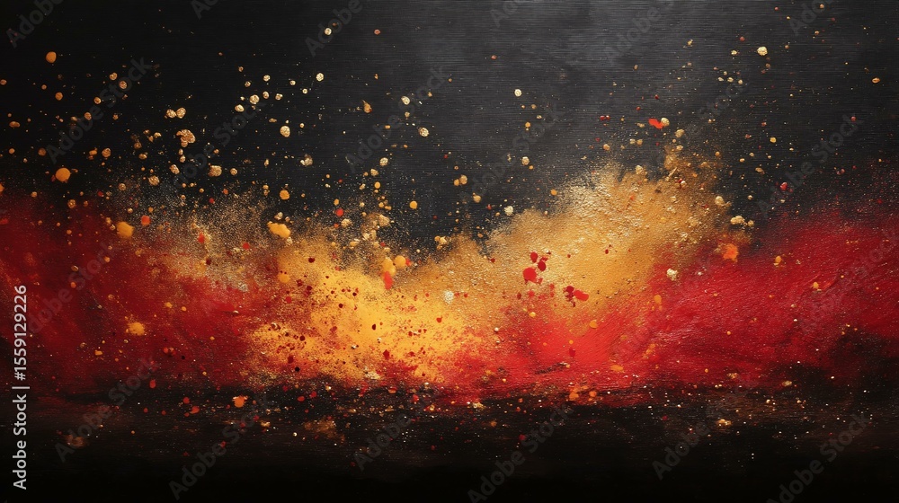 Poster abstract explosion of color and texture