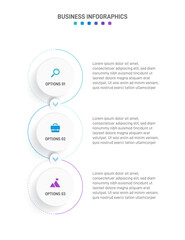 Naklejka premium Vertical progress bar featuring 3 arrow-shaped elements, symbolizing the three stages of business strategy and progression. Clean timeline infographic design template. Vector for mobile presentation.