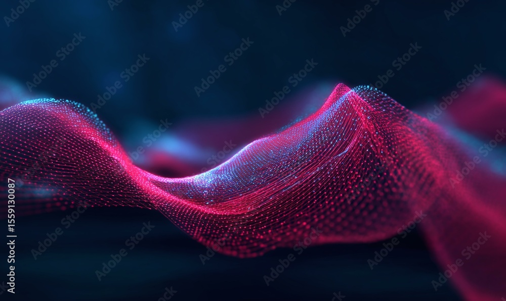 Poster abstract digital wave pattern design